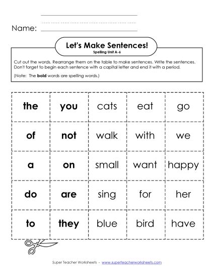Let\'s Build Sentences (A-6)