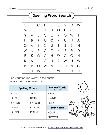 Word Search (B-20)