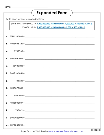 Expanded Form (Billions)