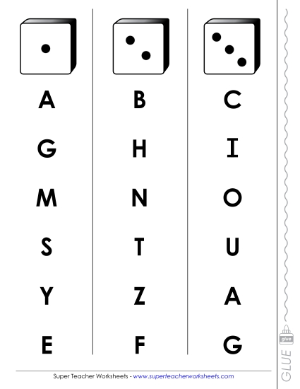 Fluency Dice Game (Uppercase)