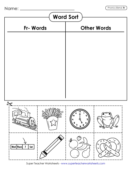 Word Sort (Cut and Glue)