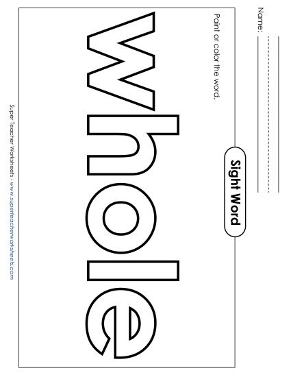 Paint or Color: Whole