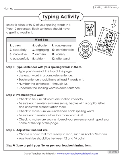 Typing Sentences (F-9)