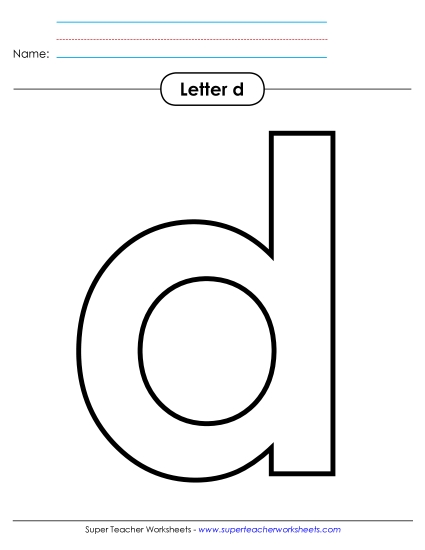 Outline - Lowercase d