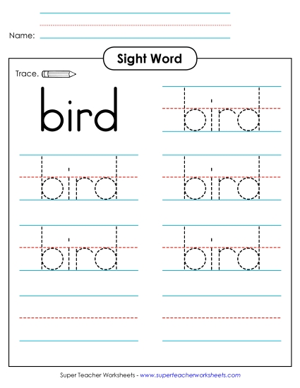 Trace the Word: Bird