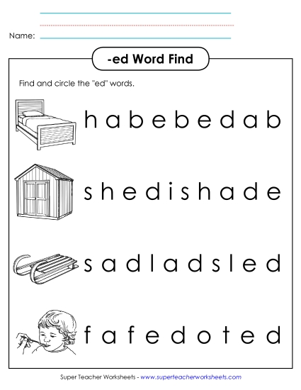 Circle the Words (-ed)