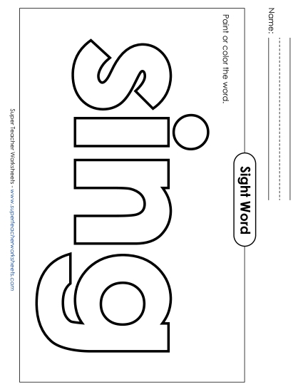 Paint or Color: Sing