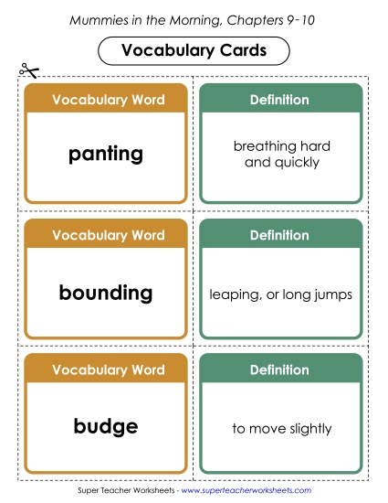Vocabulary Cards for Chapters 9-10