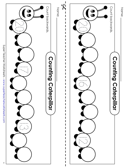 The Counting Caterpillar <br>(Counting Back from 20)