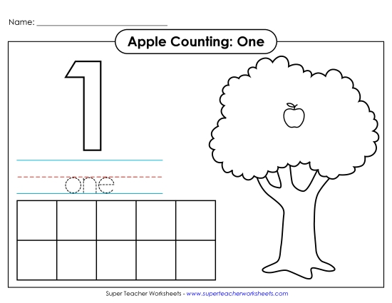 Apple Counting Mat: One