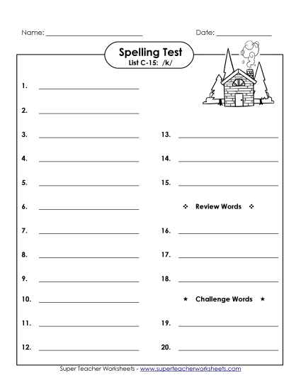 Spelling Test (C-15)