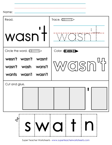 Worksheet 2: Wasn\'t