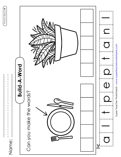 Build-a-Word #1: Plate and Plant