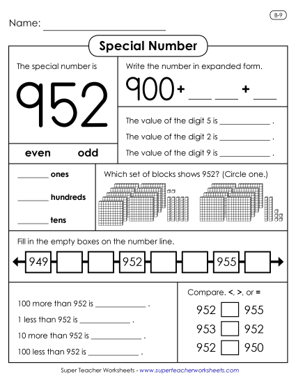Special Number: 952