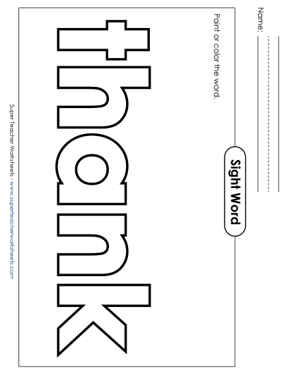 Paint or Color: Thank