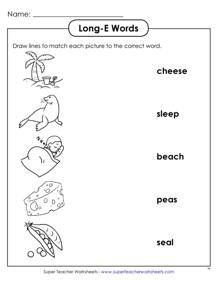 Matching Worksheet