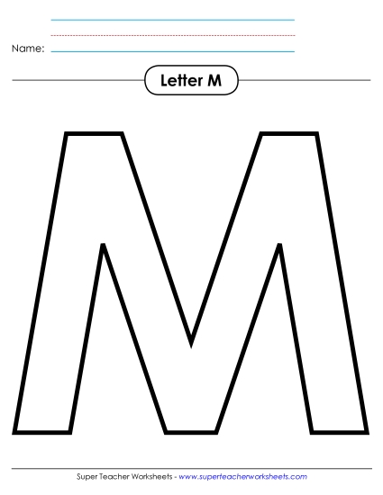 Outline - Uppercase M