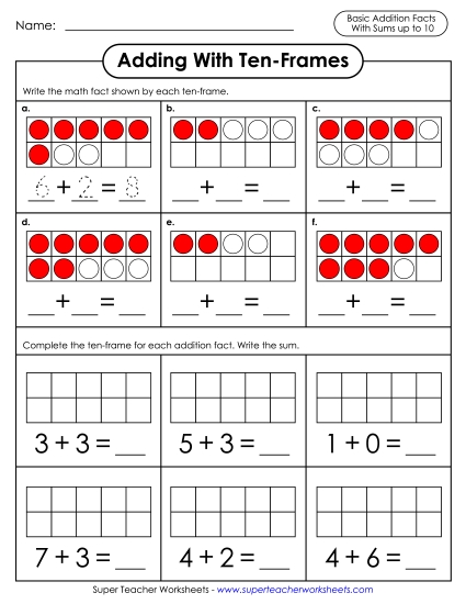 Adding With Ten-Frames 3