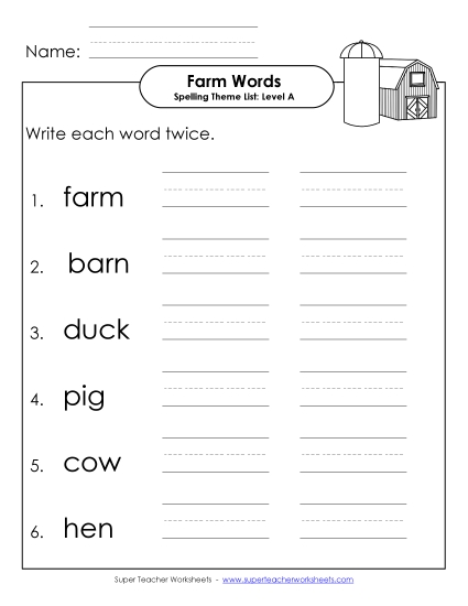 Write Twice (A-Farm Words) 