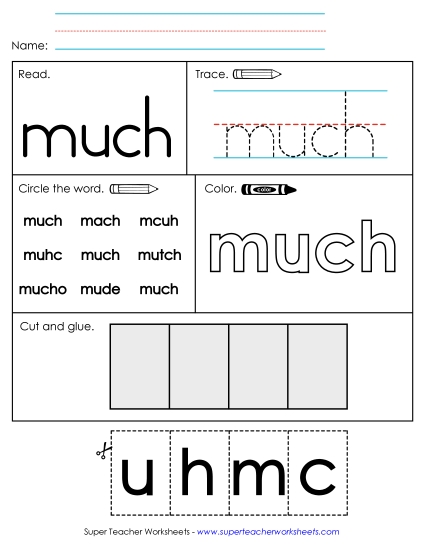 Worksheet 2: Much
