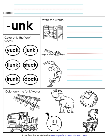 Worksheet 2 (-unk Words)