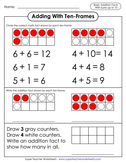 Adding With Ten-Frames 2