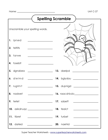Word Scramble (C-27)
