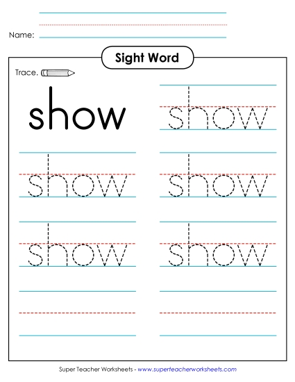 Trace the Word: Show
