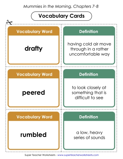 Vocabulary Cards for Chapters 7-8