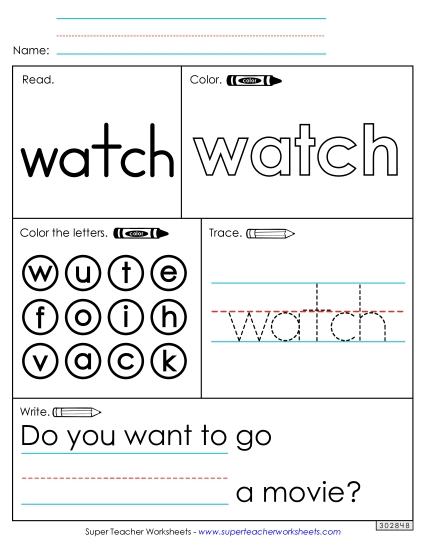 Worksheet 1: Watch