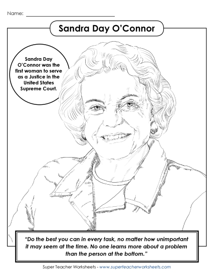 Sandra Day O\'Connor - Coloring