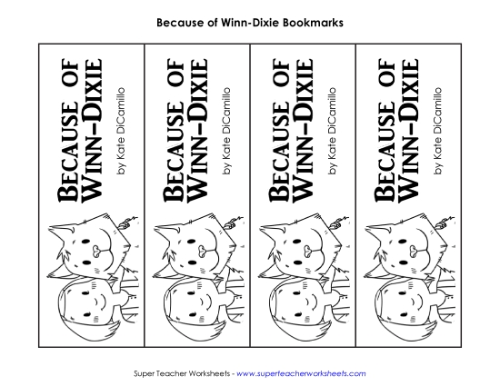 Because of Winn-Dixie Bookmarks
