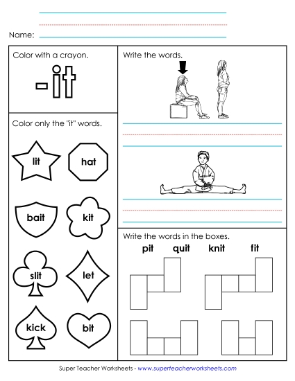 Worksheet 1 (-it Words)