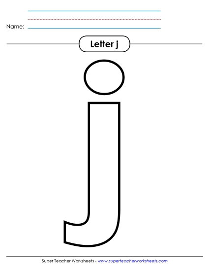 Outline - Lowercase j