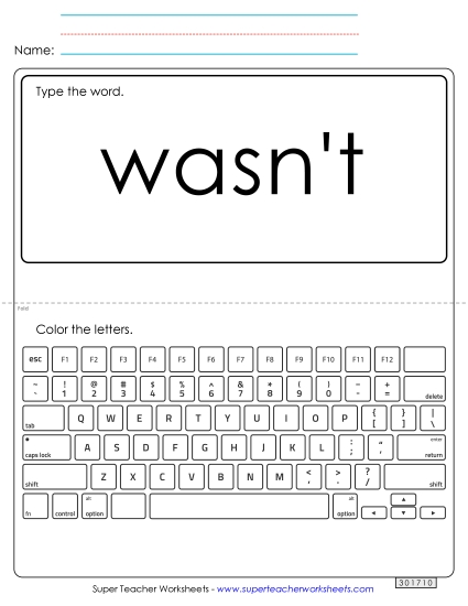 Type the Word: Wasn\'t