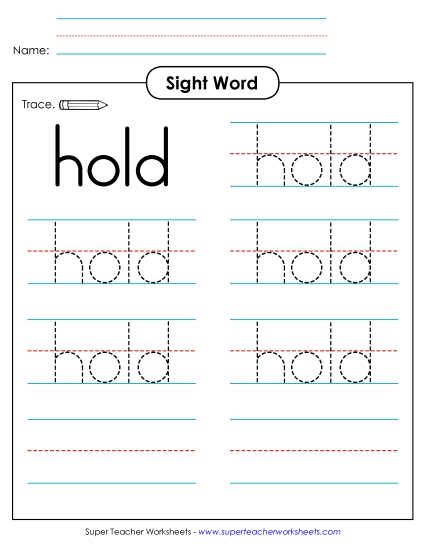 Trace the Word: Hold