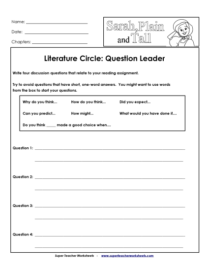 Literature Circles: Question Leader