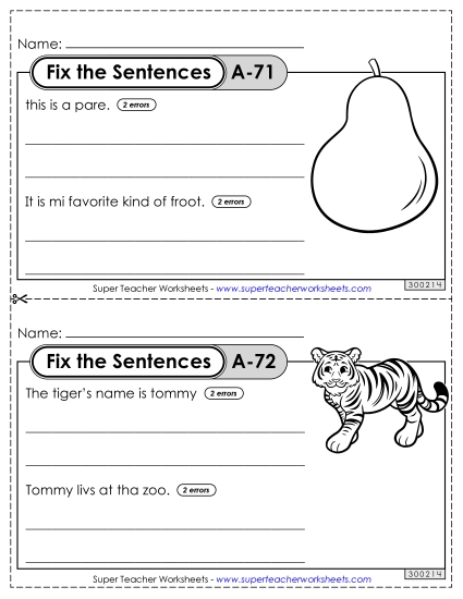 Fix the Sentences A-71 through A-75