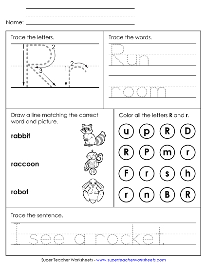 Letter R - Mixed Skills (Intermediate)