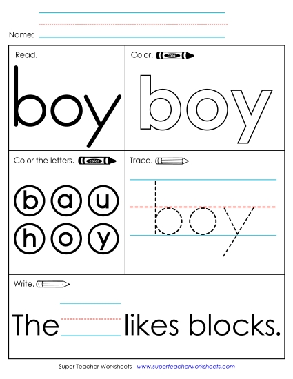 Worksheet 1: Boy