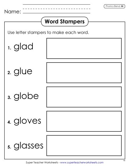 Word Stampers (Gl- Words)