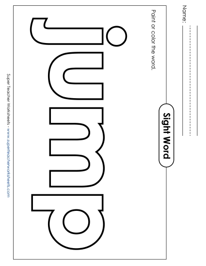 Paint or Color: Jump