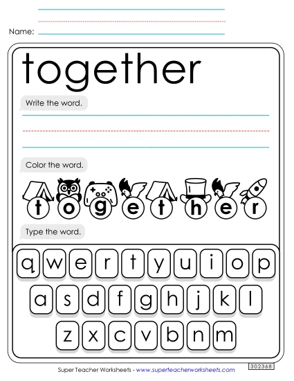 Write, Color, Type: Together