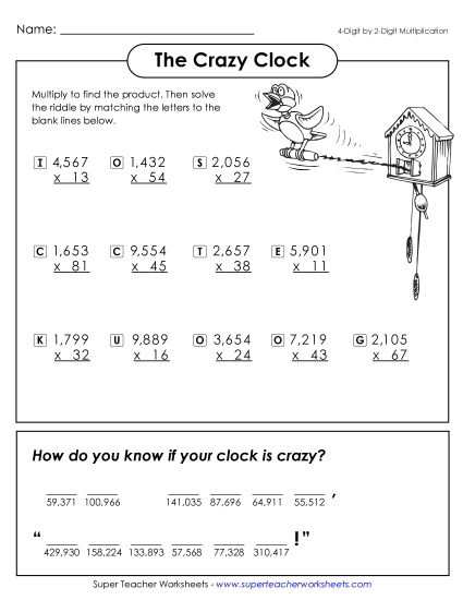 Math Riddle: Crazy Clock