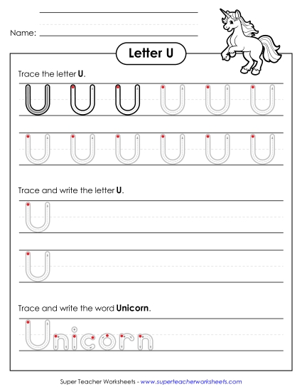 Uppercase U (Outlined Letters)