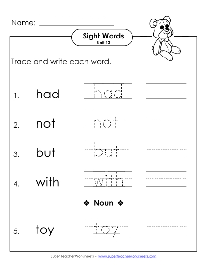 Read, Trace, Write (Unit 13)