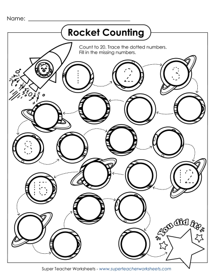 Rocket Counting (1 - 20)