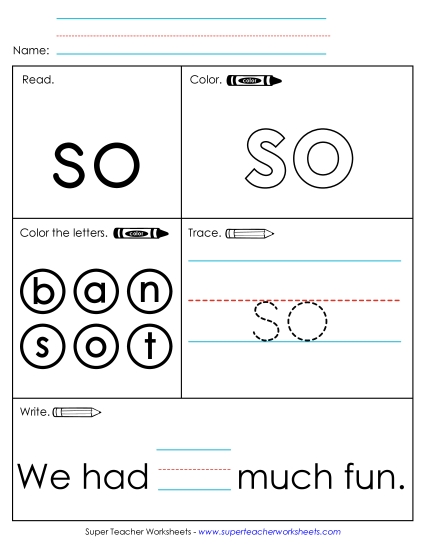 Worksheet 1: So