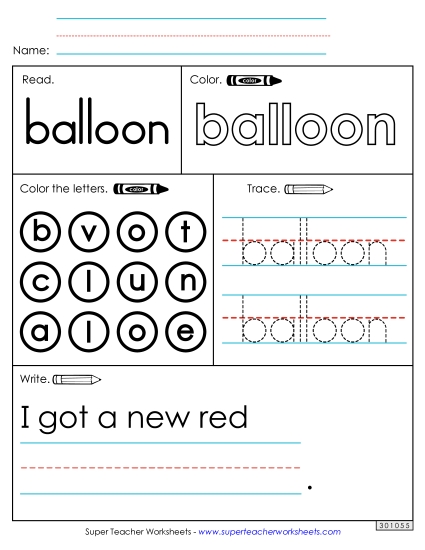 Worksheet 1: Balloon