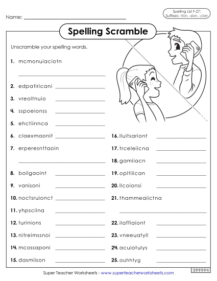 Spelling Scramble (F-27)